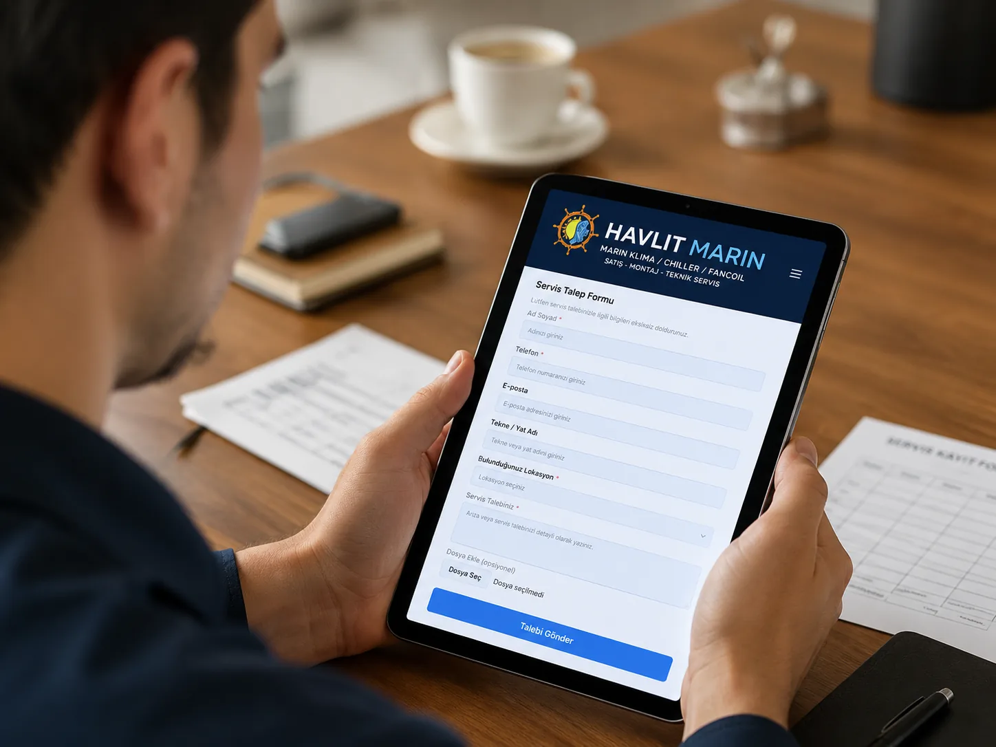 HAVLIT MARIN marin klima chiller servis talep formu WhatsApp ön değerlendirme alanı